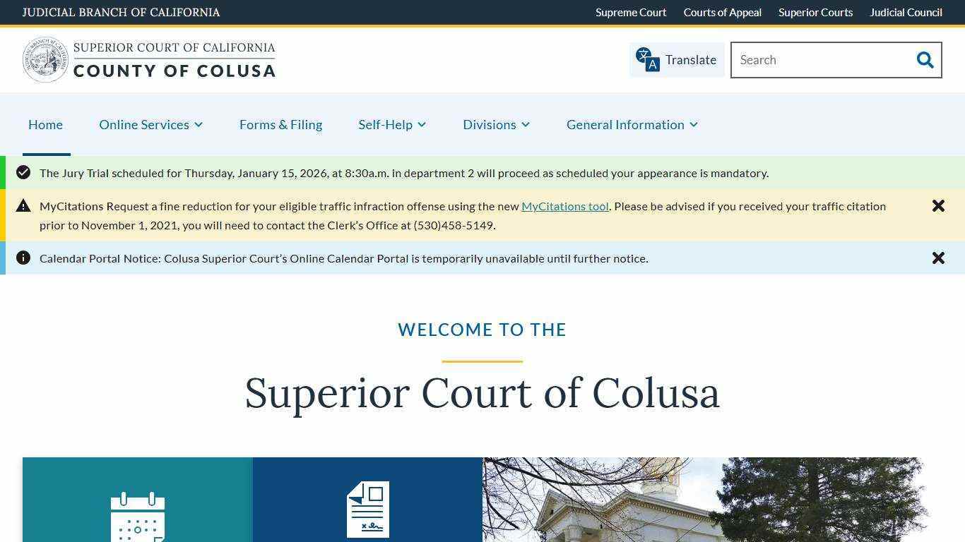 Home | Superior Court of California | County of Colusa